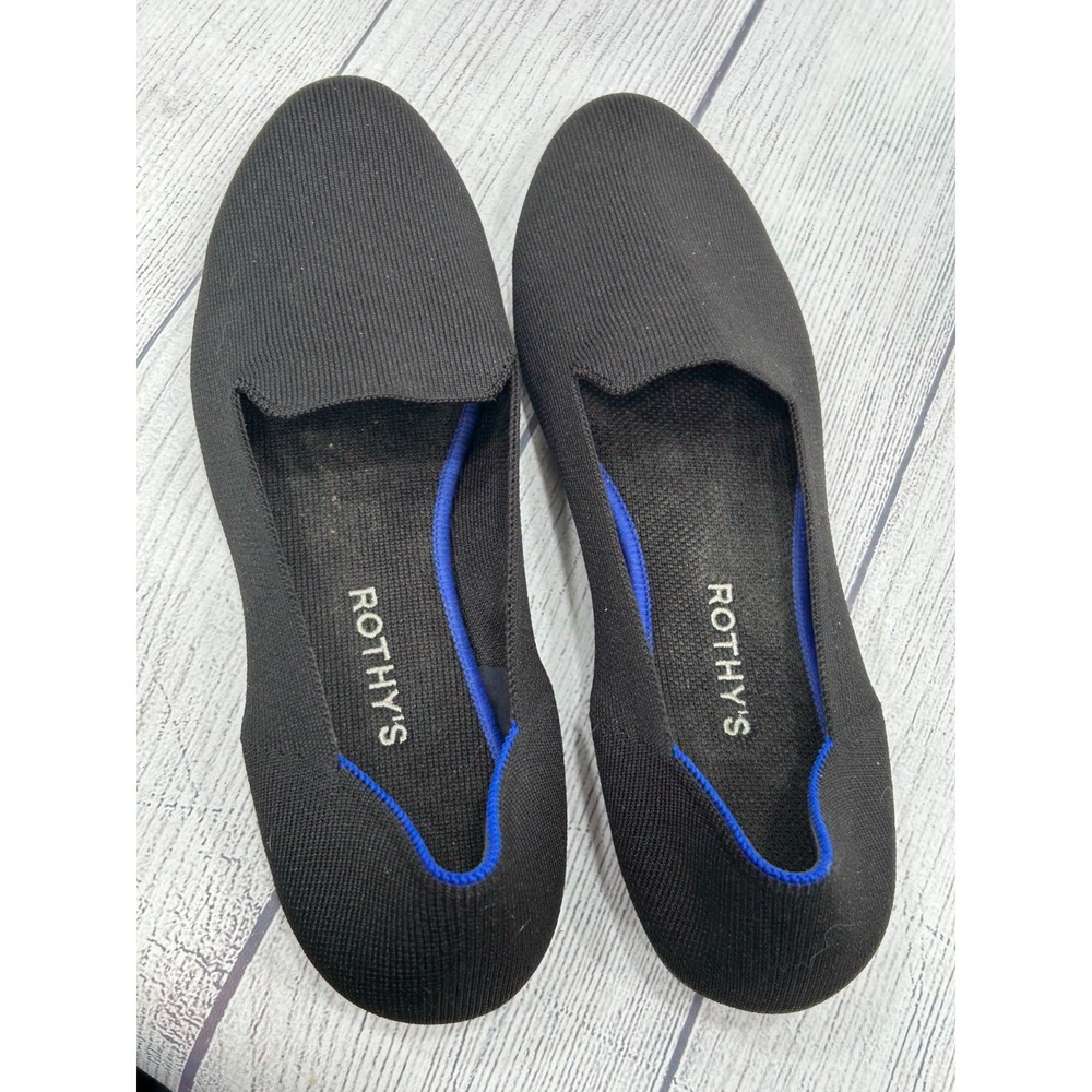 Rothy's Flats Womens 11.5 Black Knit Slip On Comfort Balletcore Minimal - Picture 6 of 10